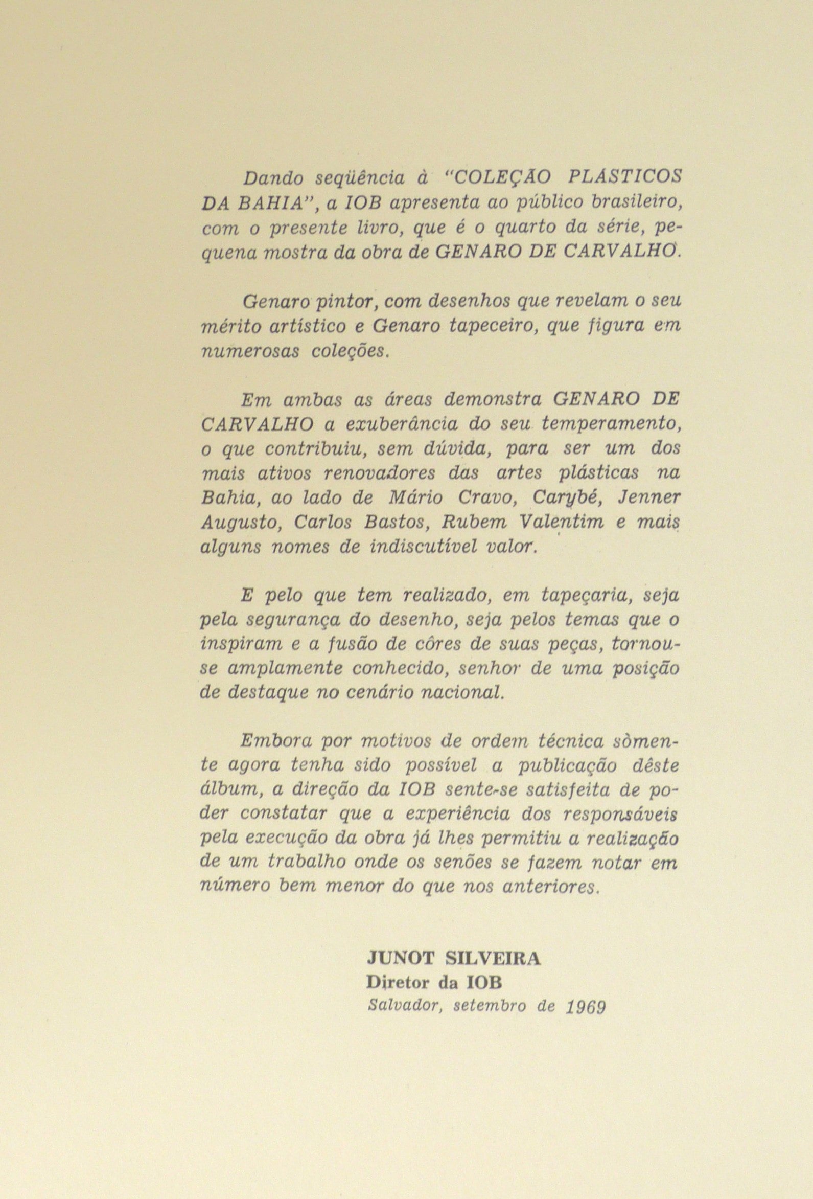 GENARO: Plasticos Da Bahia by Jorge Amado