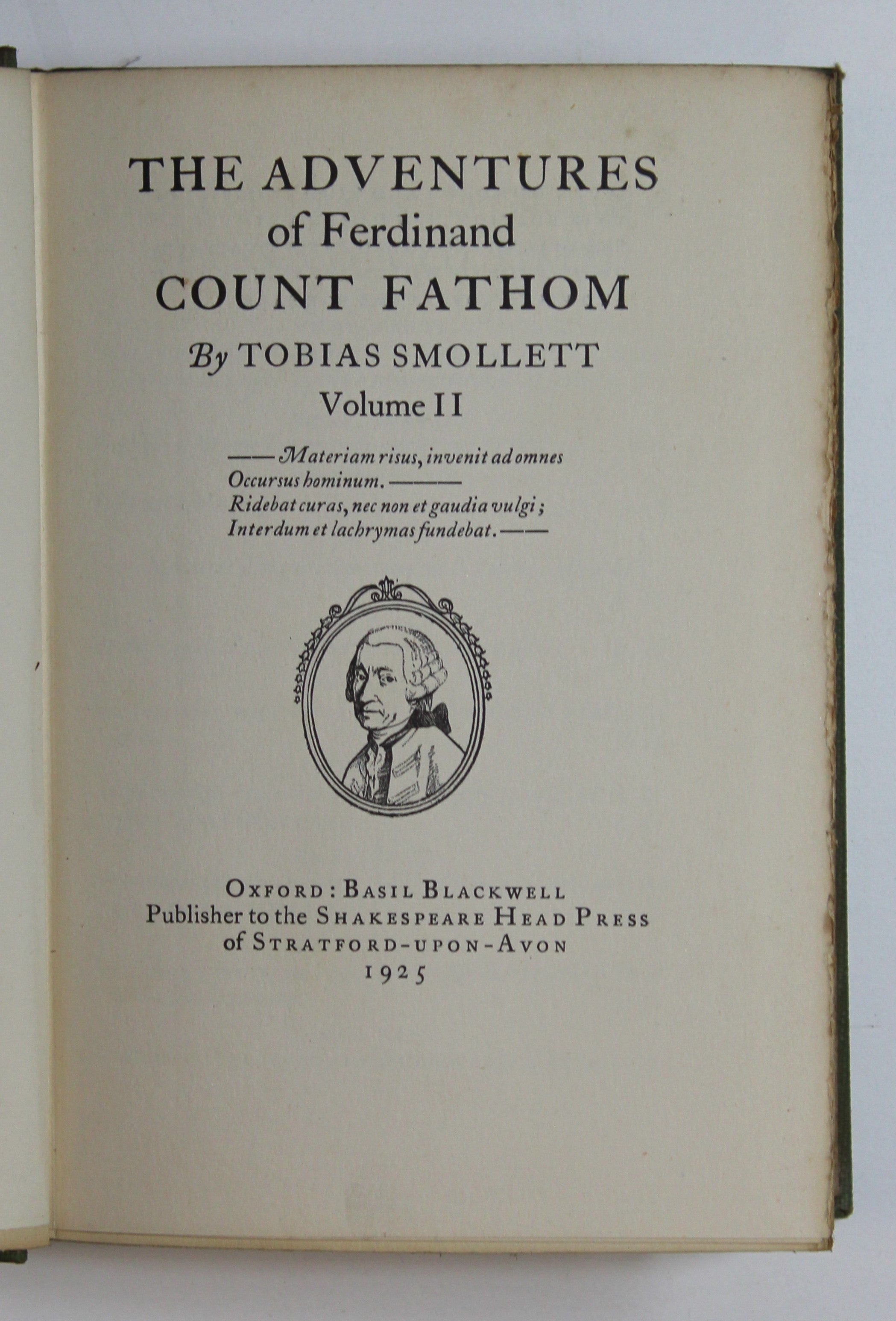 Count Fathom Volumes 1 and 2: The Shakespeare Head Edition