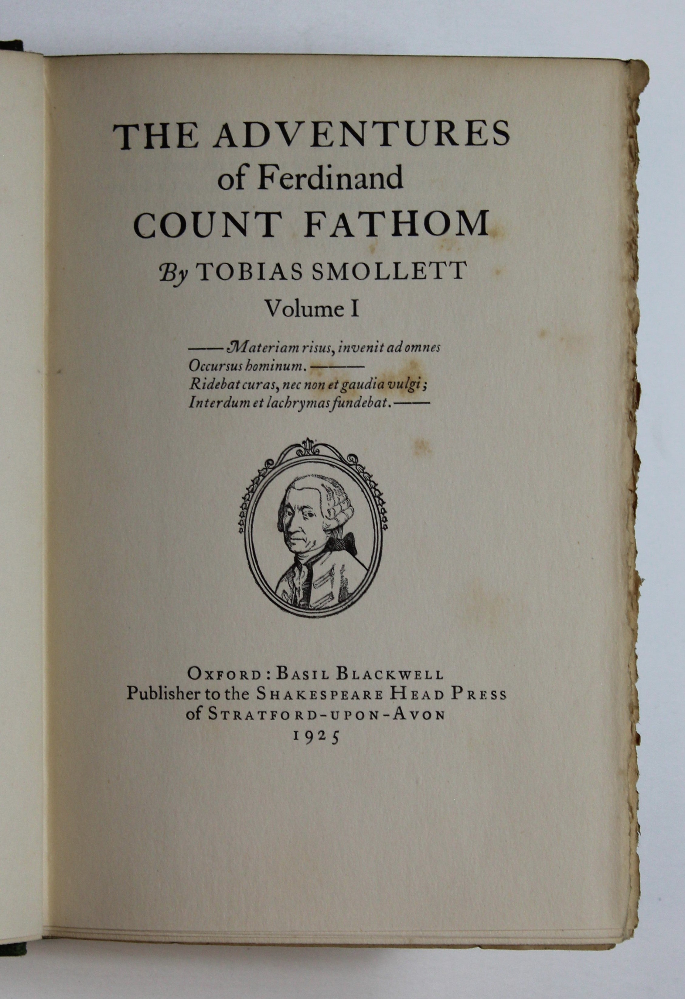 Count Fathom Volumes 1 and 2: The Shakespeare Head Edition
