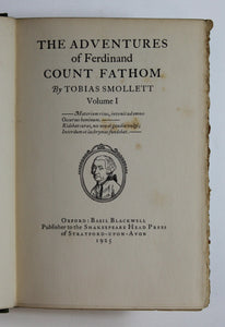 Count Fathom Volumes 1 and 2: The Shakespeare Head Edition