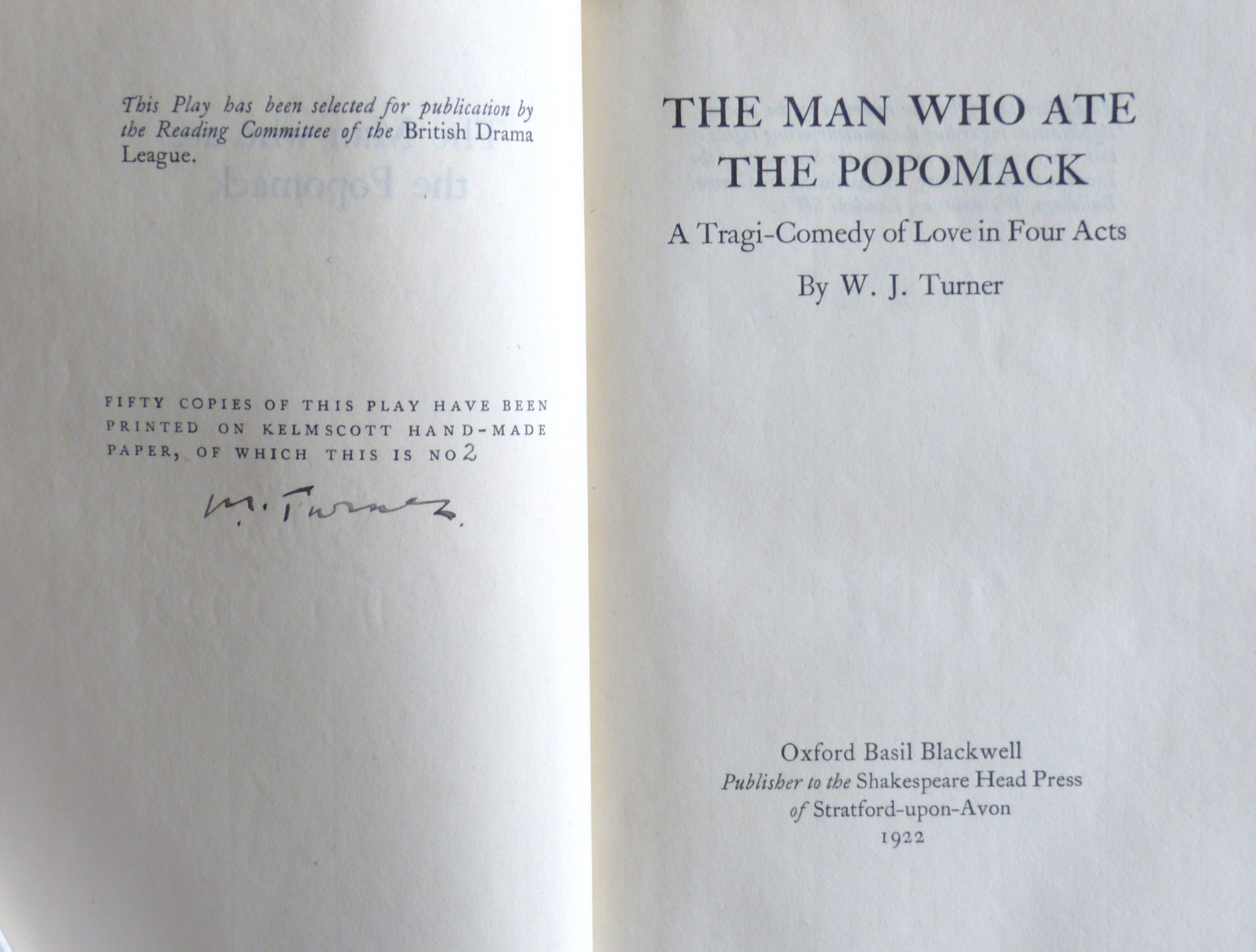 The Man Who Ate The Popomack by W.J. Turner