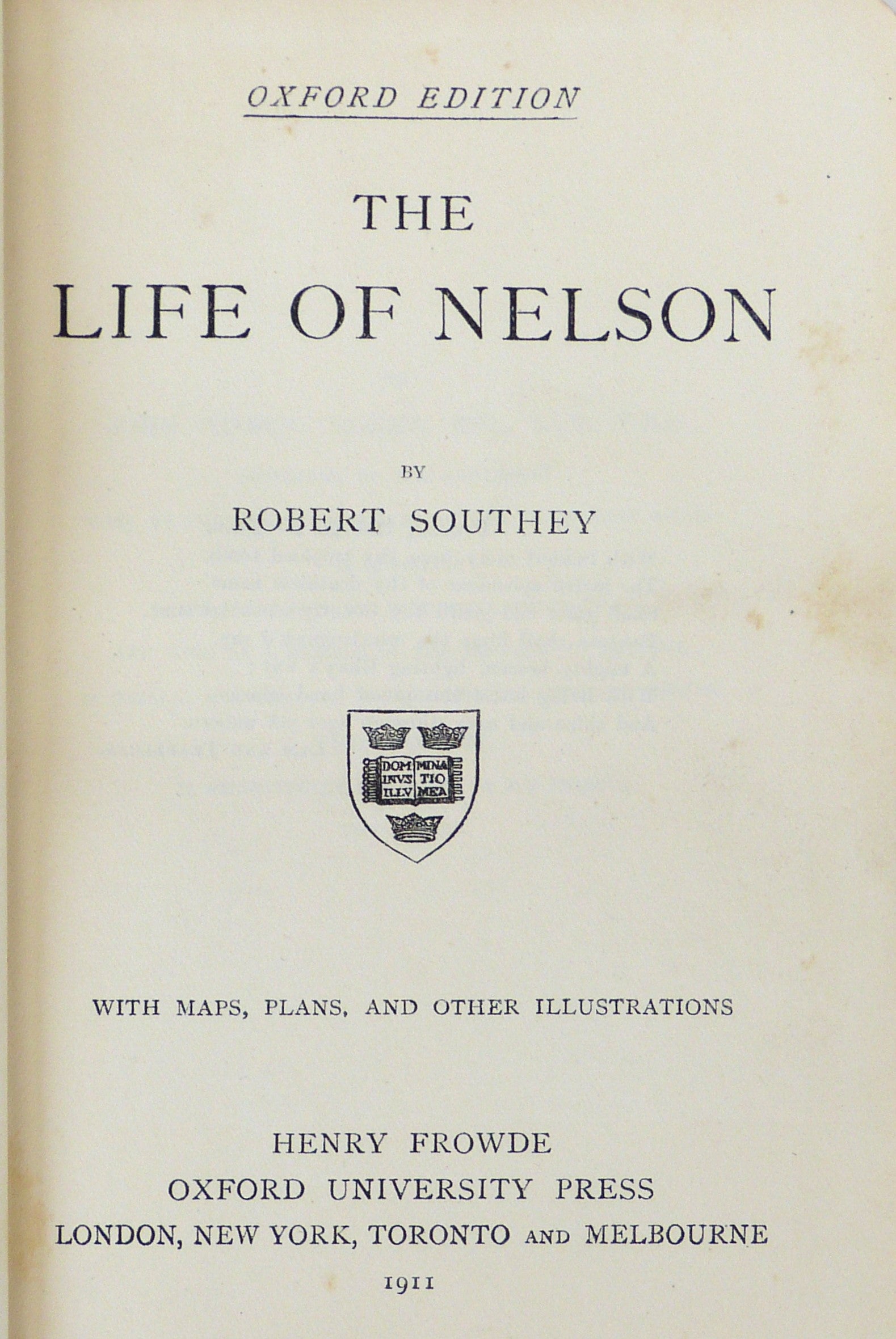 The Life Of Nelson by Robert Southey