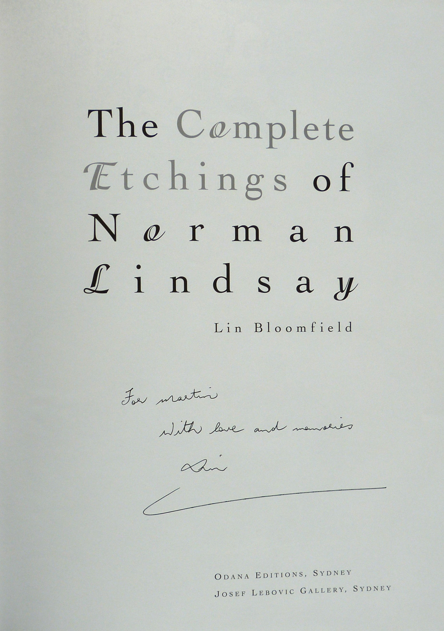 The complete etchings of Norman Lindsay Lin Bloomfield