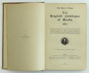 English Catalogue Of Books for 1912