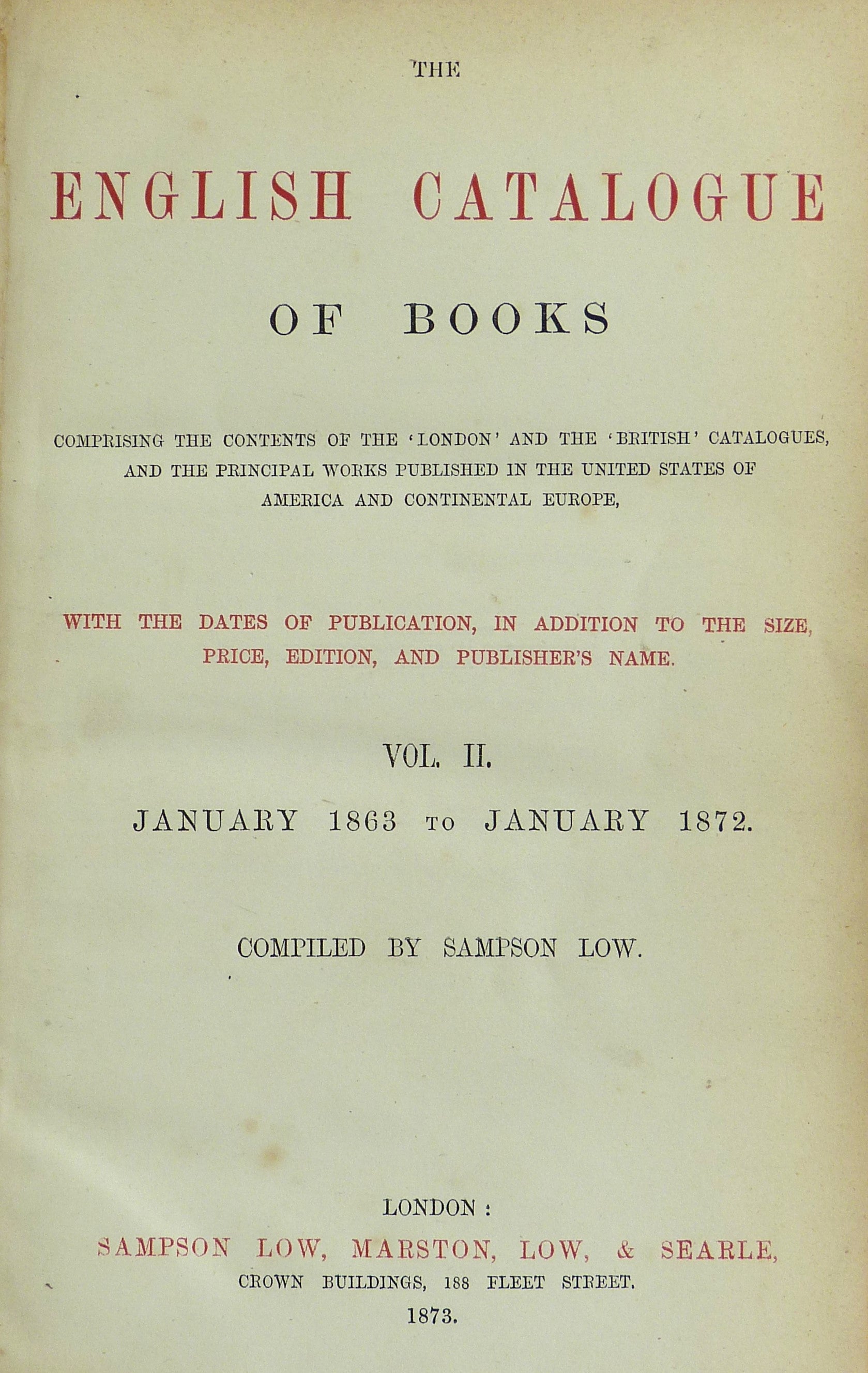 English Catalogue of Books 1863-1872