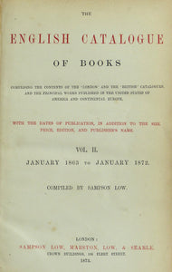 English Catalogue of Books 1863-1872