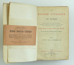 English Catalogue Of Books 1890-1897