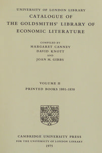 Catalogue Of The Goldsmiths Library: Volume 2 by Canney, Margaret & David Knott & Joan M. Gibbs (edits).