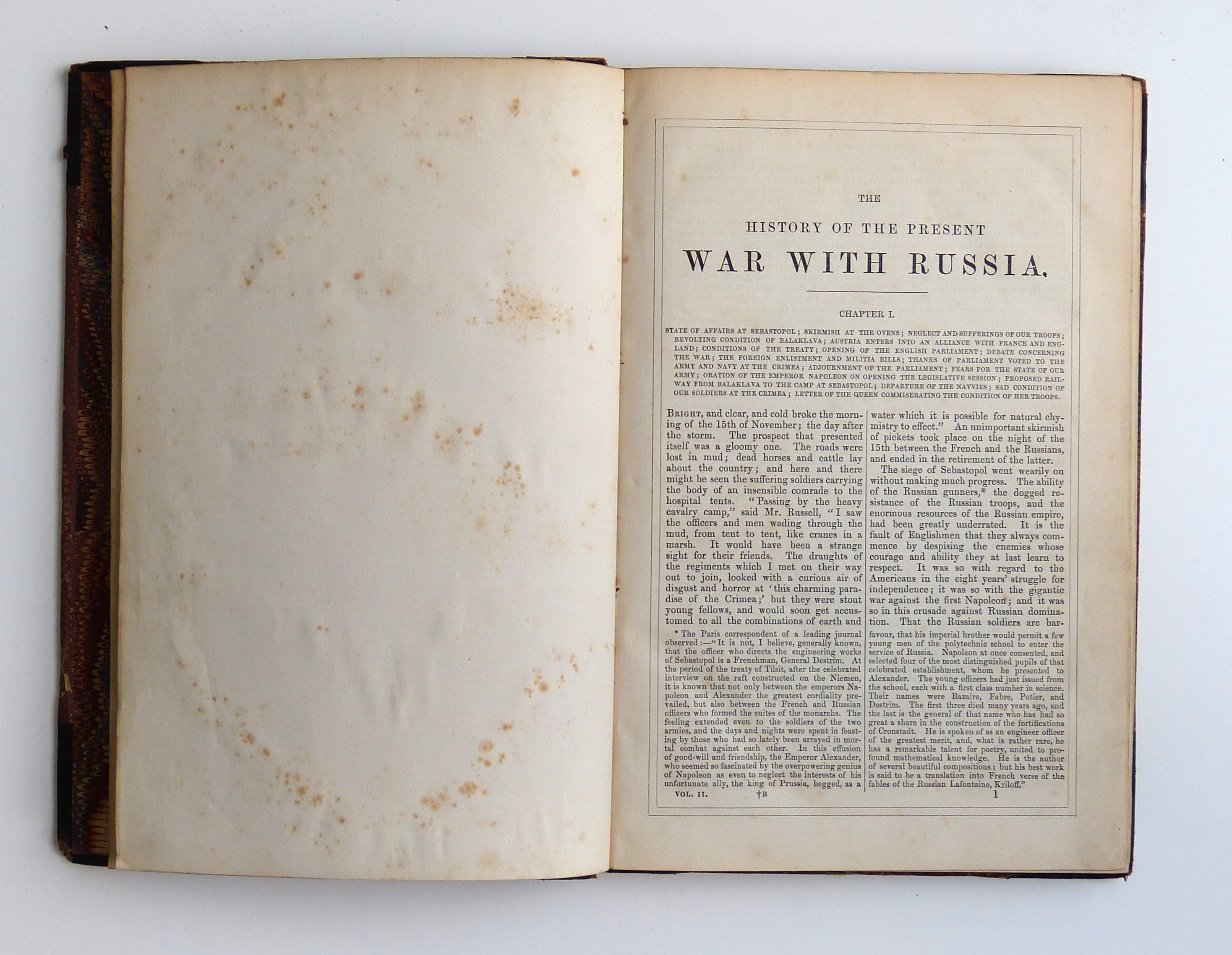 The History of the War with Russia Volume I and II to include various plates and maps by James S. Virtue,