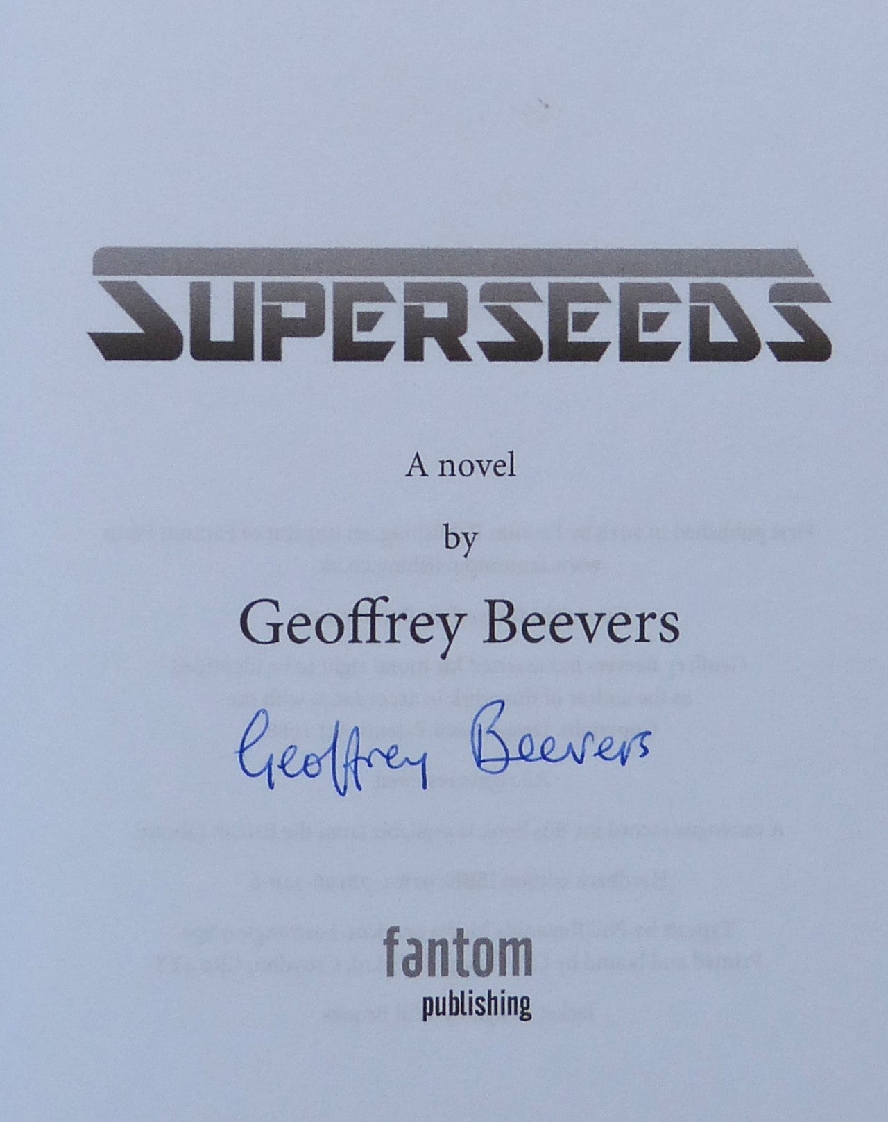 Superseeds by Beevers, Geoffrey