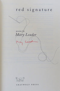 Red Signature (The national poetry series) by Leader, Mary