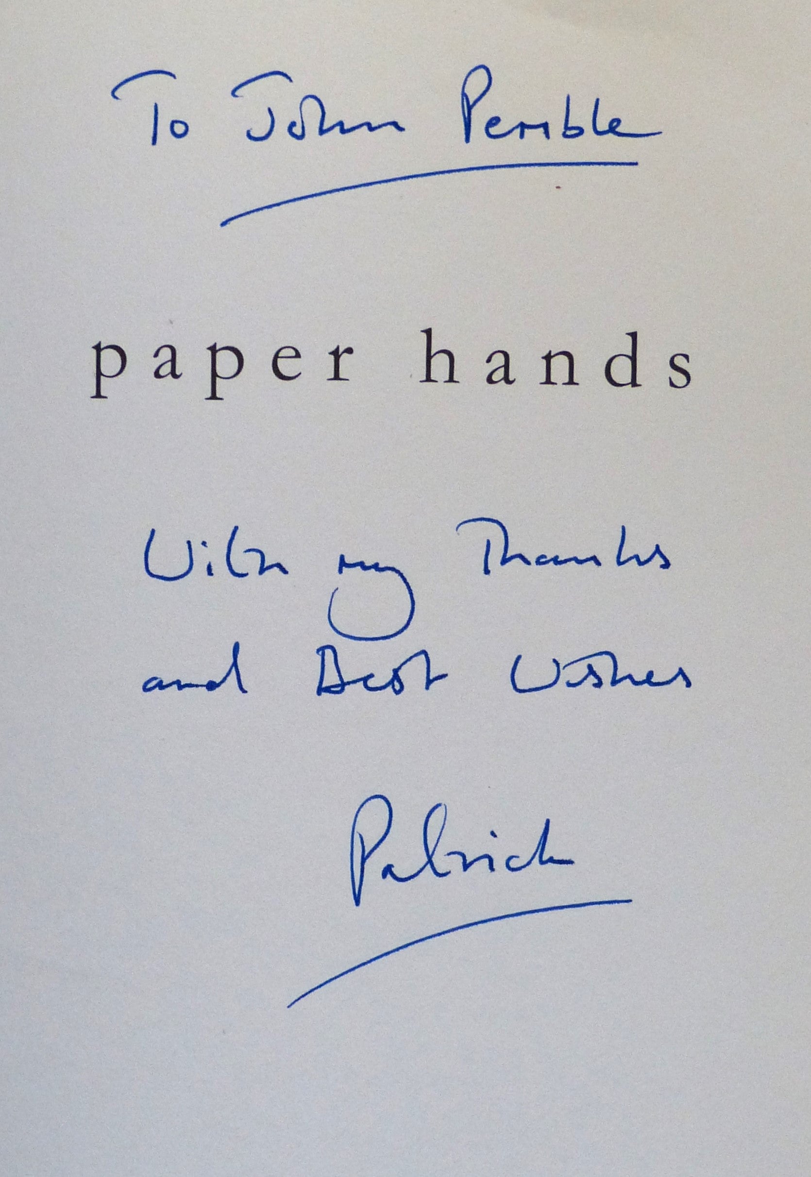 Paper Hands by Hobbs, Patrick