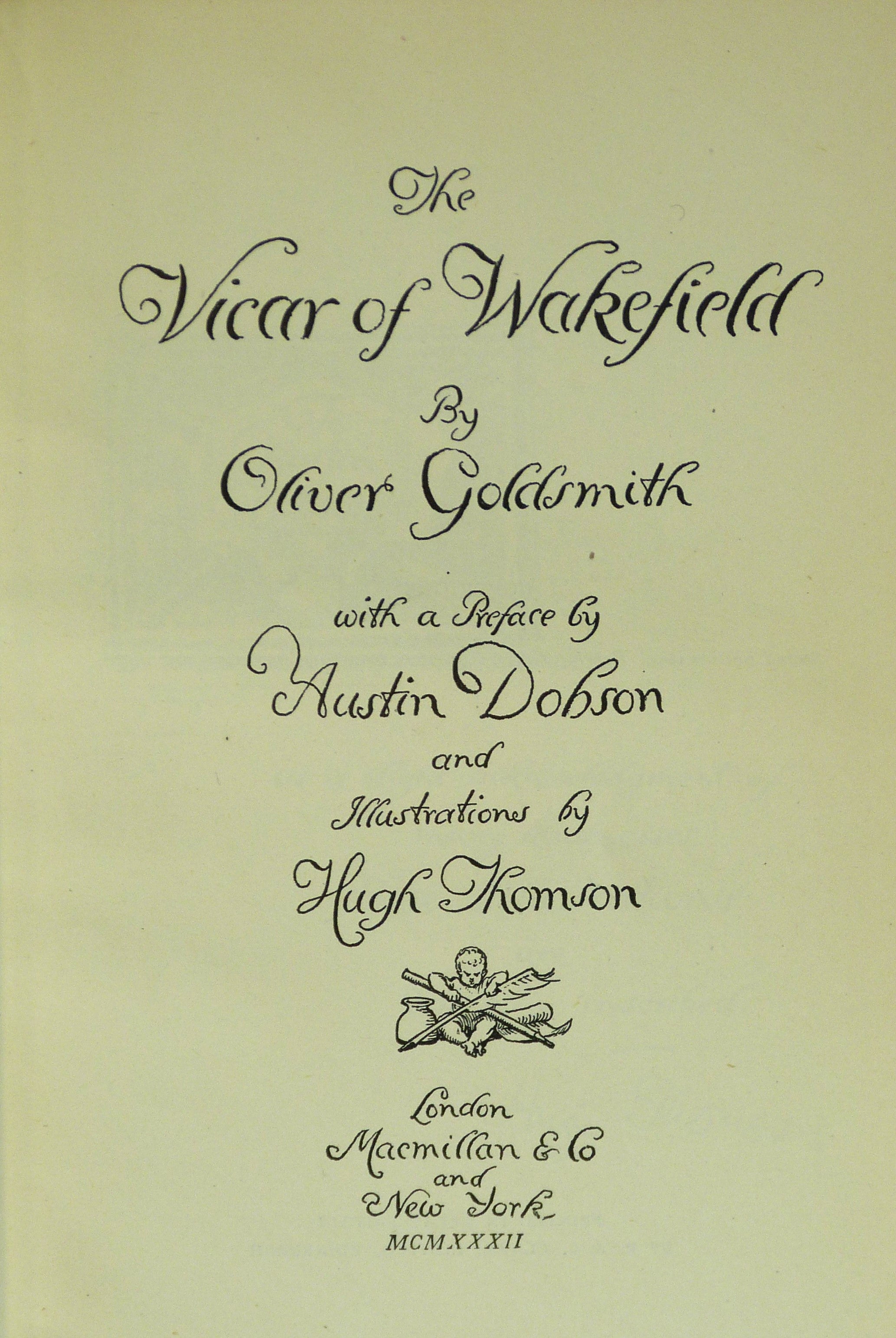 The Vicar of Wakefield by Goldsmith, O