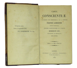 Casus Conscientiae - 3 volumes by Prosperi Lambertini (Benedict XIV)