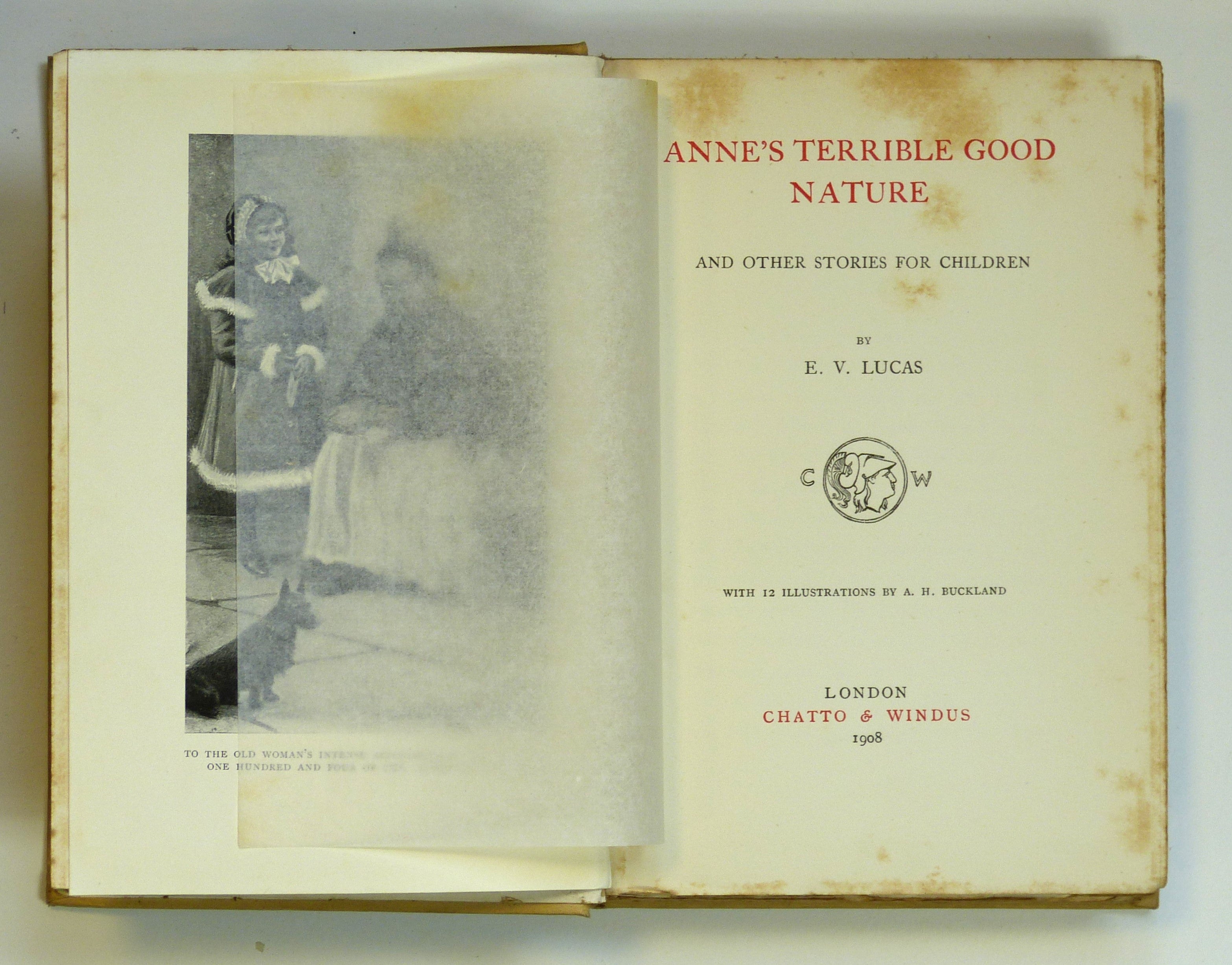 Anne's Terrible Good Nature and Other Stories for Children E. V. Lucas