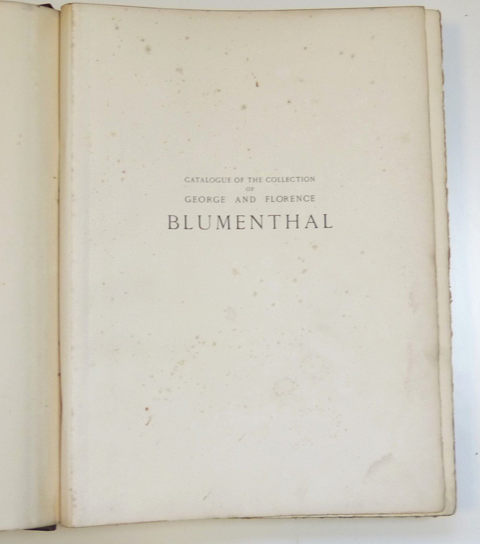 Collection of George and Florence Blumenthal Vols 1 and 2 by BLUMENTHAL M. GEORGE / ADER MAURICE