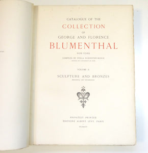 Collection of George and Florence Blumenthal Vols 1 and 2 by BLUMENTHAL M. GEORGE / ADER MAURICE