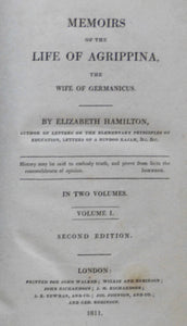 Memoirs of the Life of Agrippina, the Wife of Germanicus (2 Volumes) by Hamilton, Elizabeth