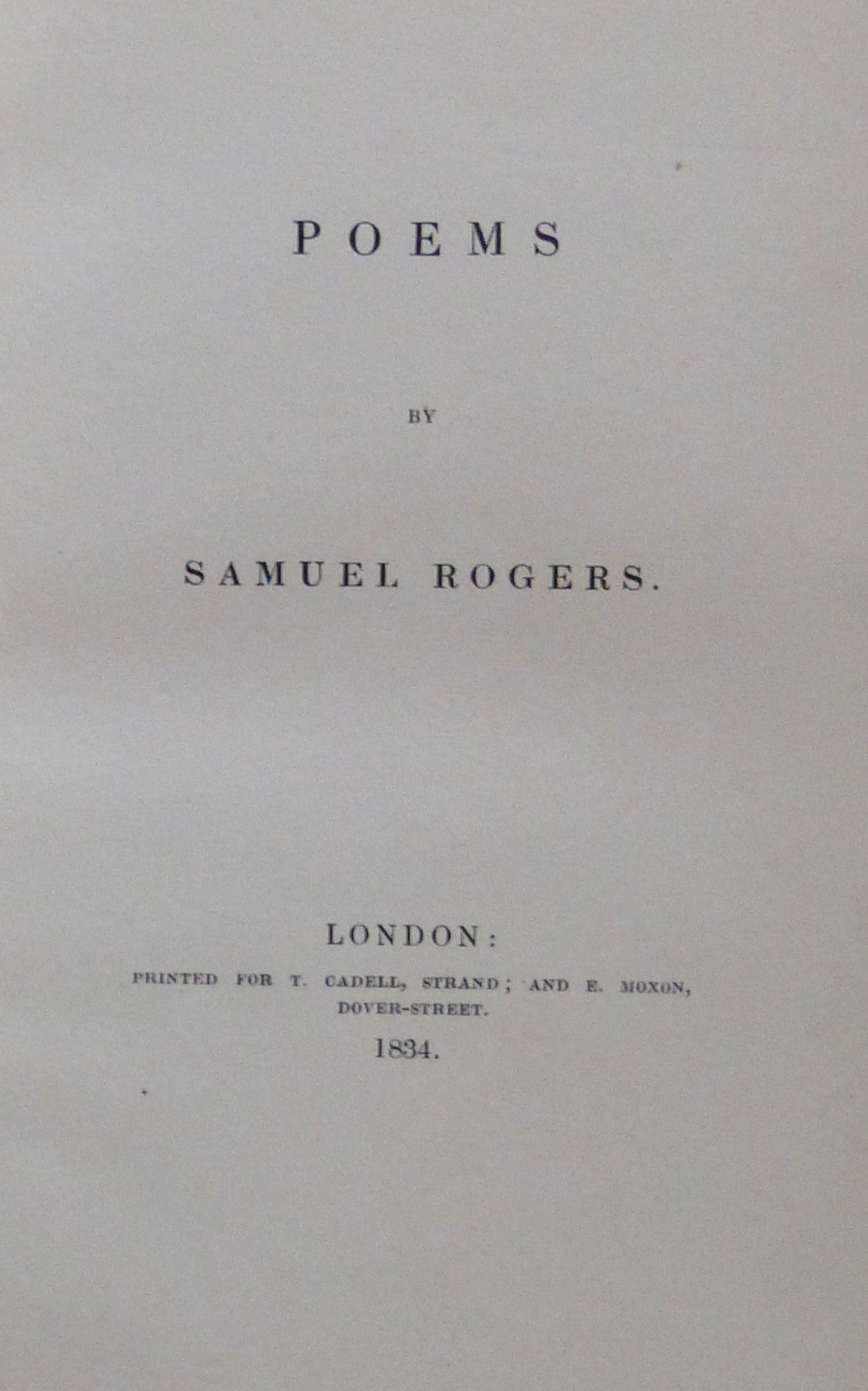 Poems, Rogers, S