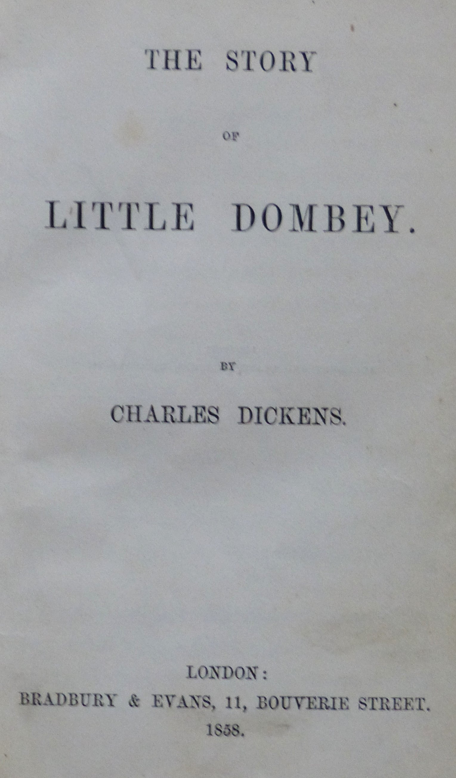 The Story of Little Dombey by Dickens, C