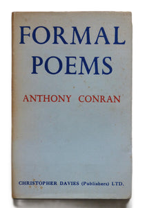 Formal Poems - signed copy by Conran, A