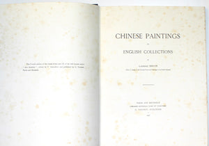 Chinese Paintings in English Collections by Binyon, Laurence