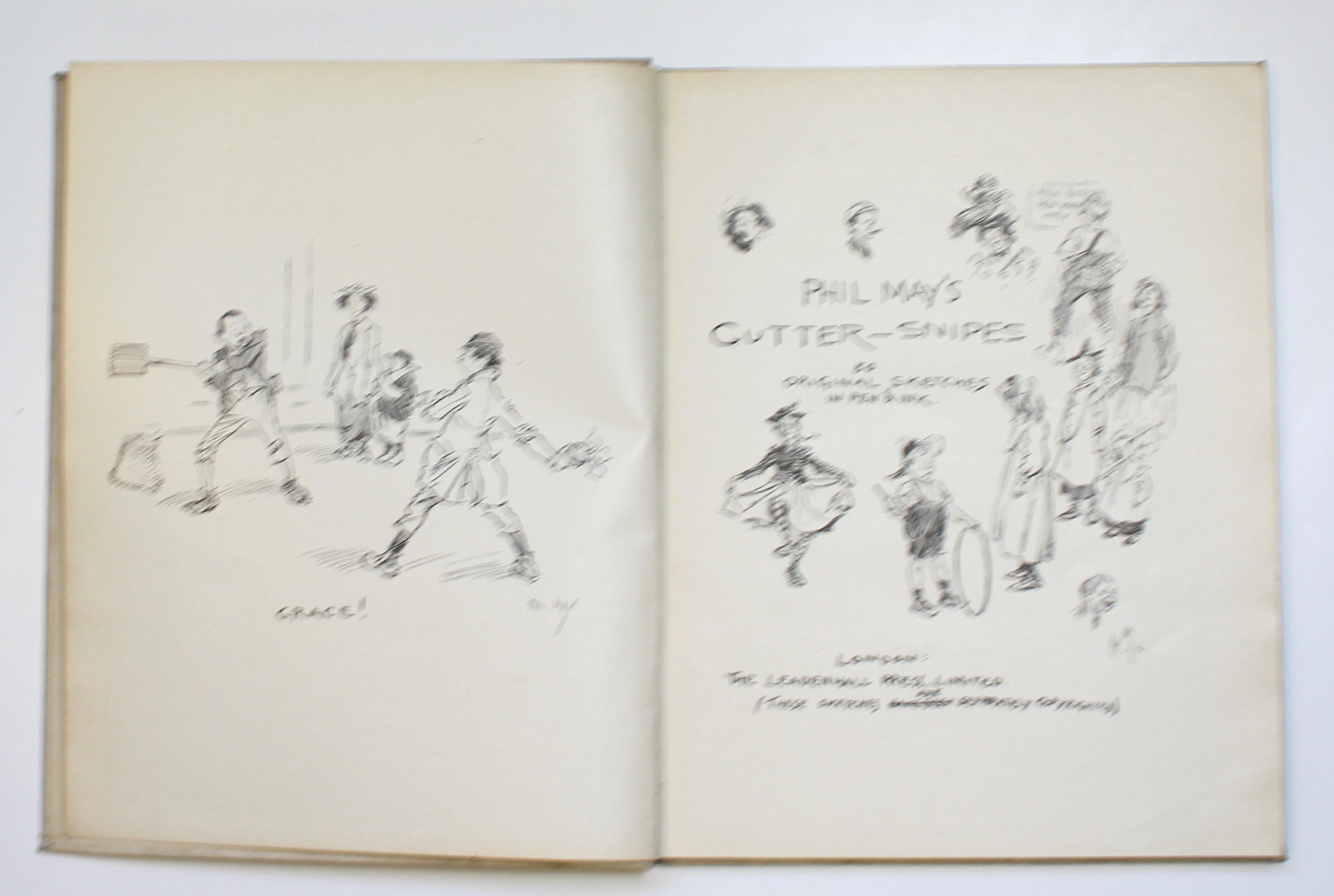 Phil May's Gutter-Snipes. 50 Original Sketches in Pen & Ink by May, Phil.