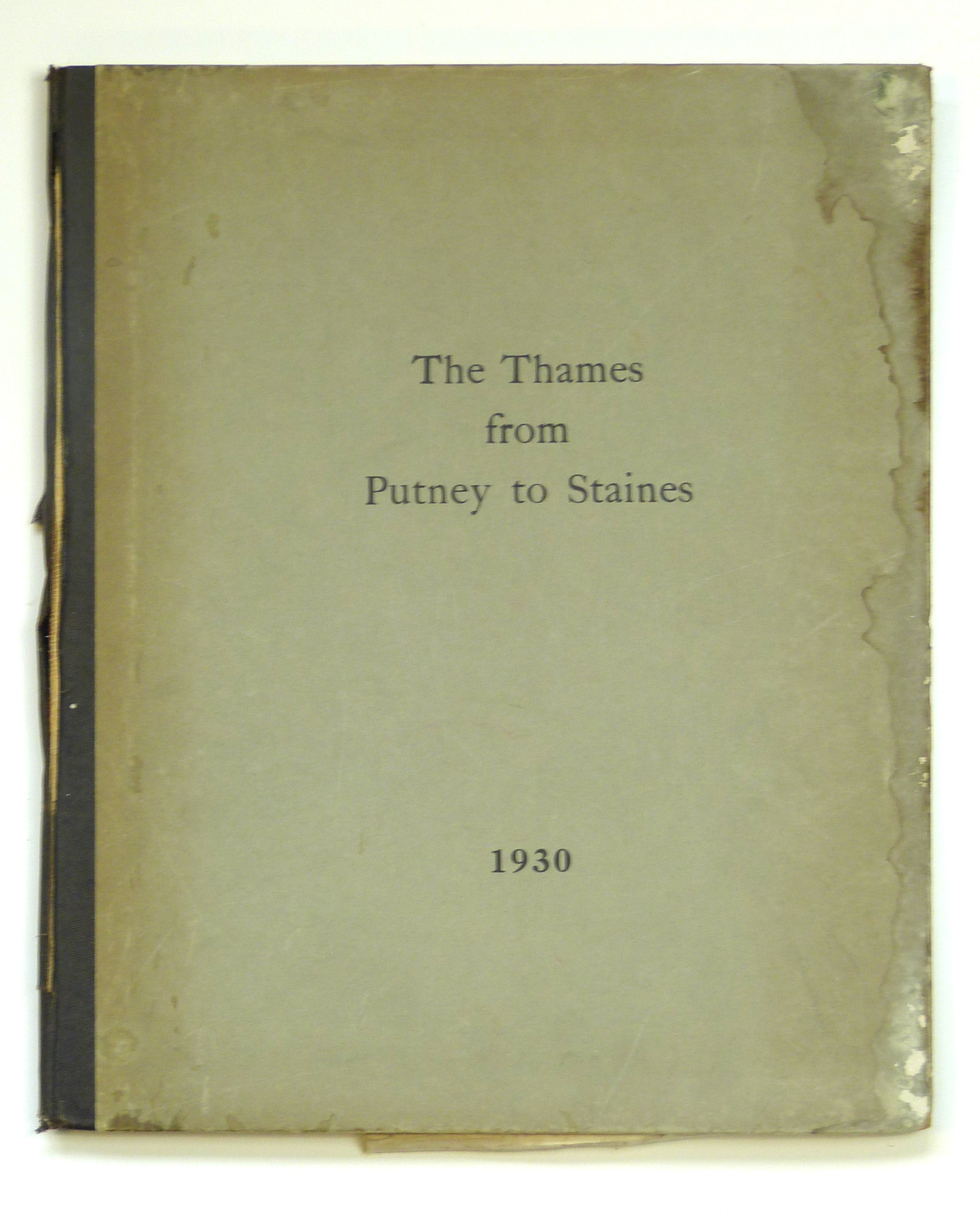 The Thames from Putney to Staines. A survey of the river, with suggestions for the preservation of its amenities, prepared for a joint committee of the Middlesex and Survey County Councils Adams, by Thompson, Fry