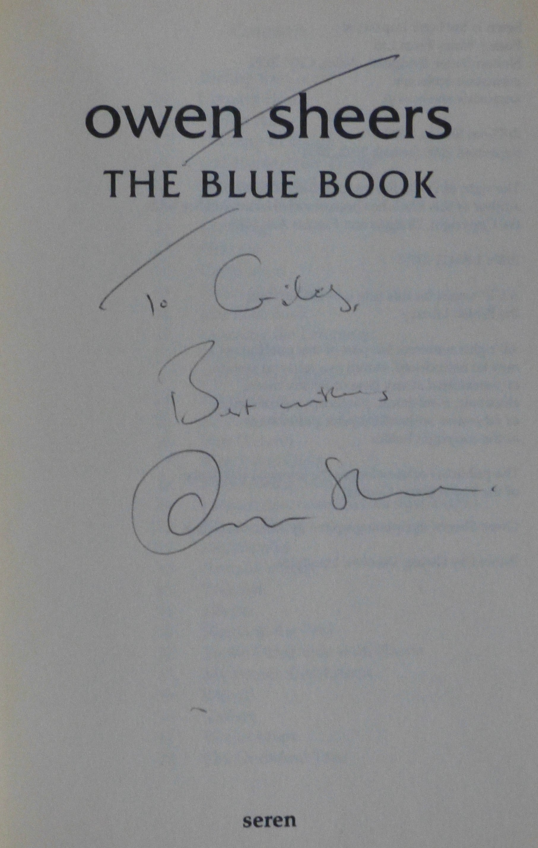 The Blue Book by Owen Sheers