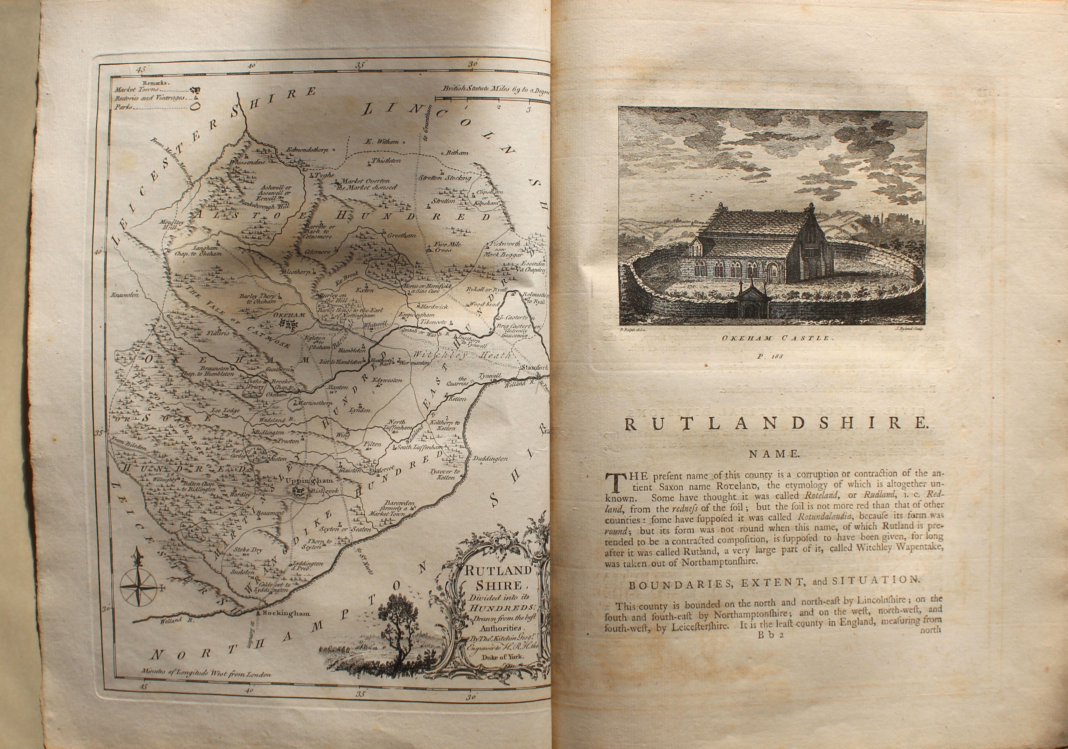 England Illustrated: Rutland 1764 by Thomas Kitchin