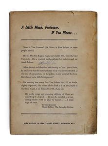 The Tom Lehrer Songbook, signed copy
