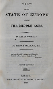 View of the State of Europe During the Middle Ages (Volumes 1-3) by Henry Hallam