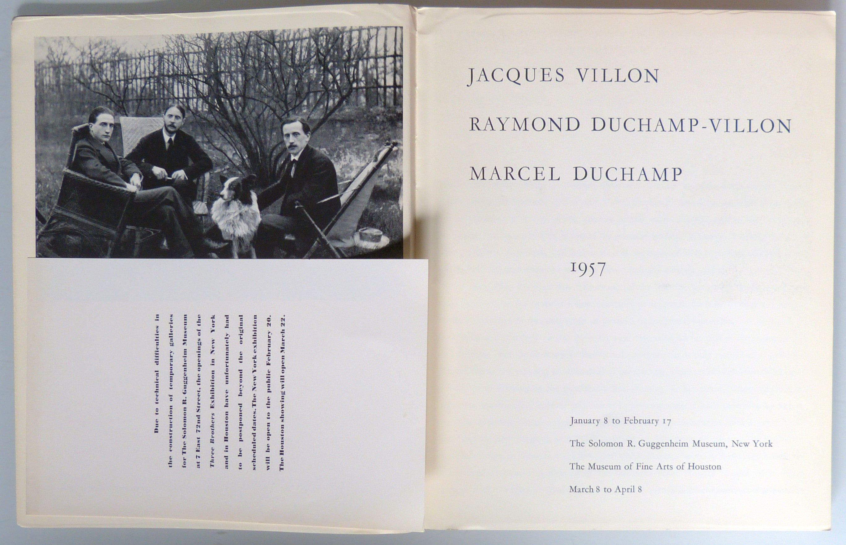 Jacques Villon, Raymond Duchamp-Villon, Marcel Duchamp, 1957