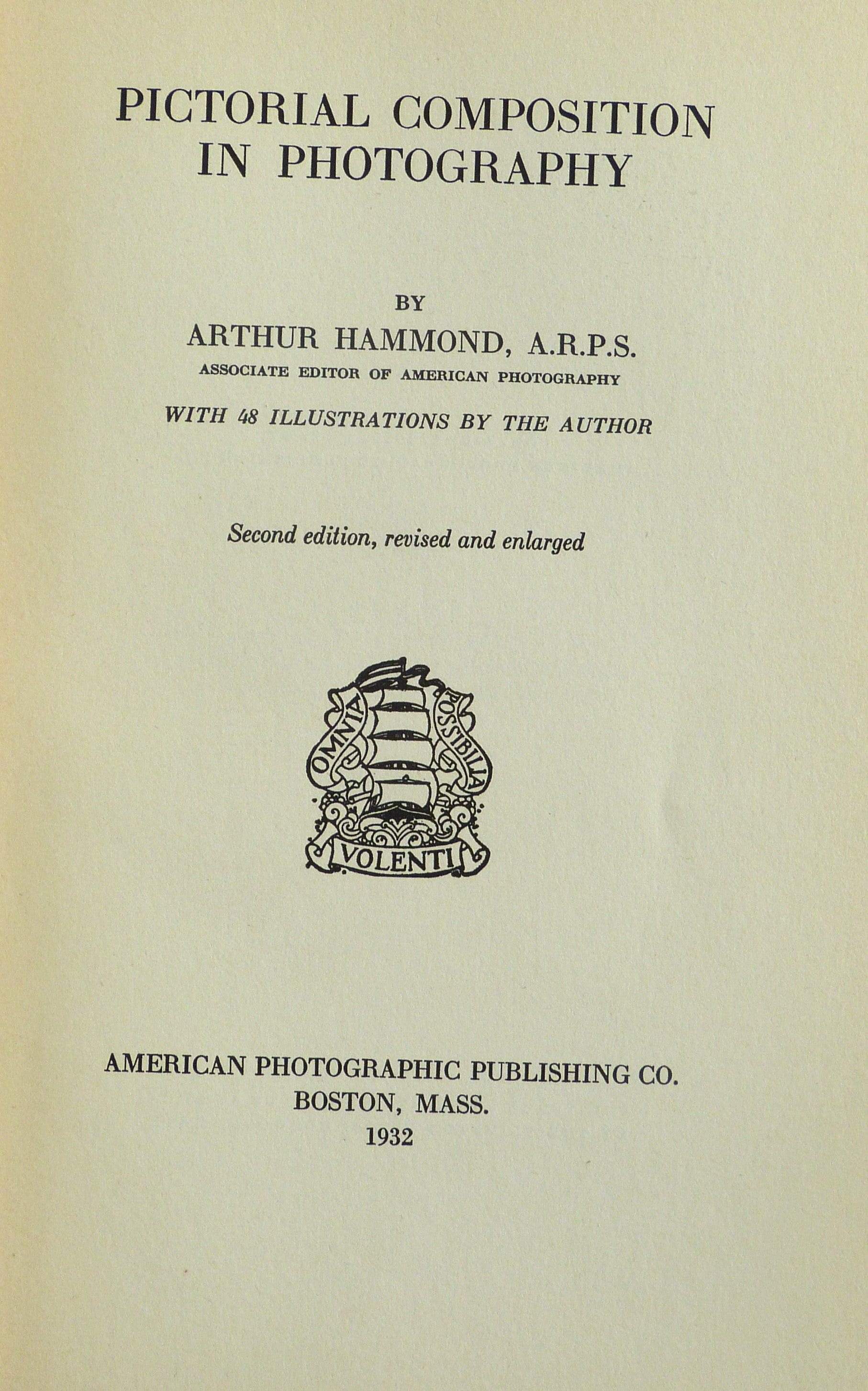 Pictorial Composition in Photography by Arthur Hammond