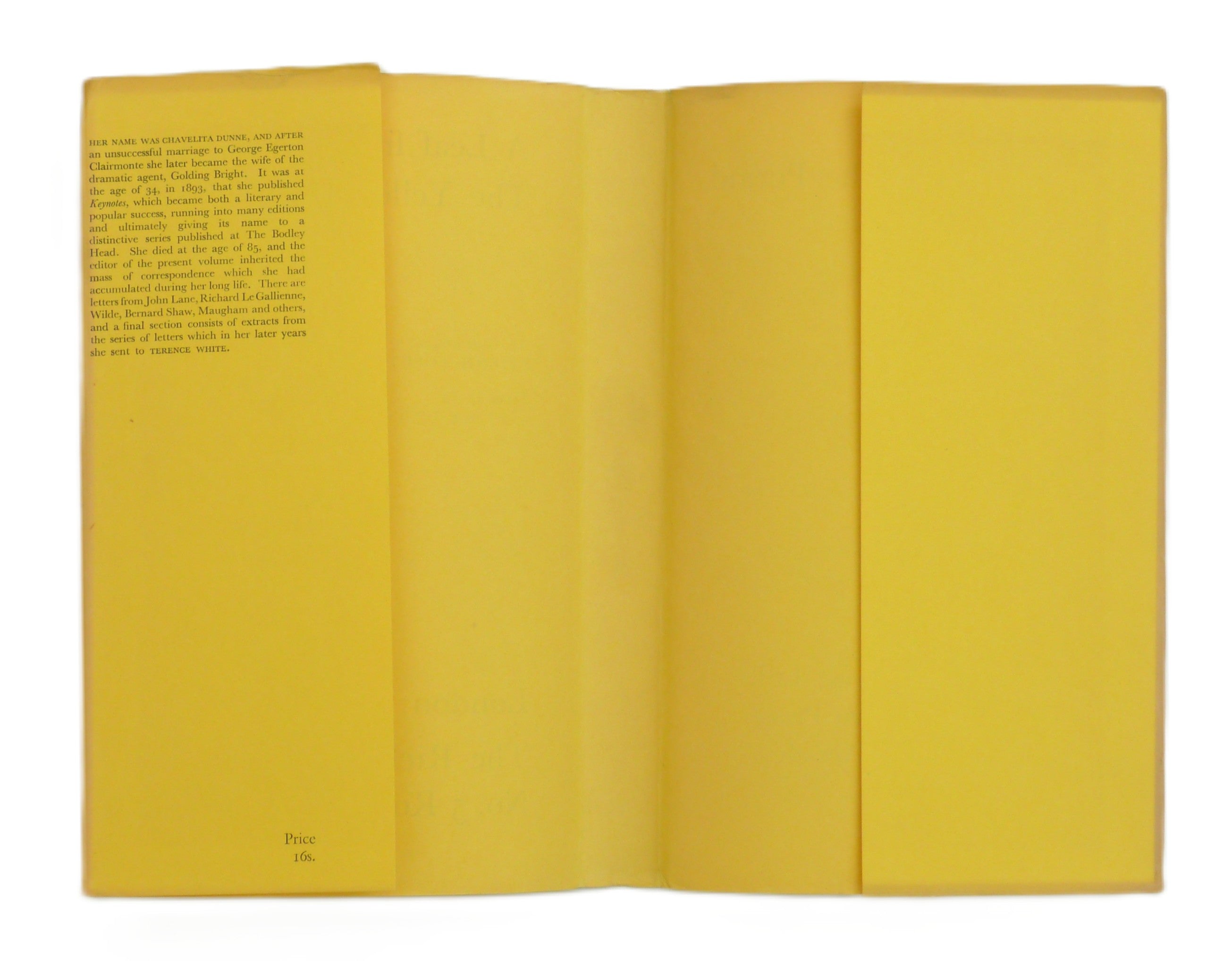 A Leaf From The Yellow Book. The Correspondence Of George Egerton by Terence de Vere White (Ed.)