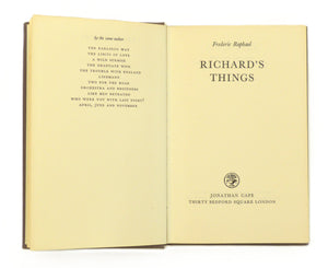 Richard's Things by Frederic Raphael