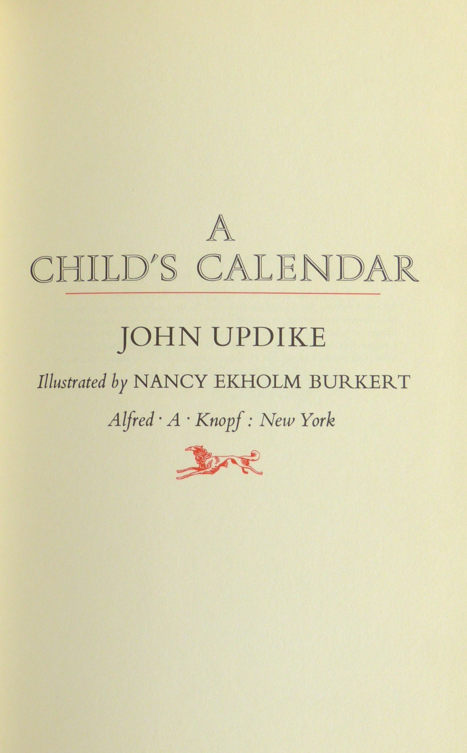 A Child's Calendar by John Updike