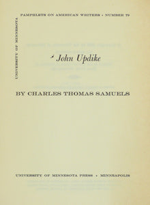 John Updike: University of Minnesota Pamphlets on American Writers No. 79