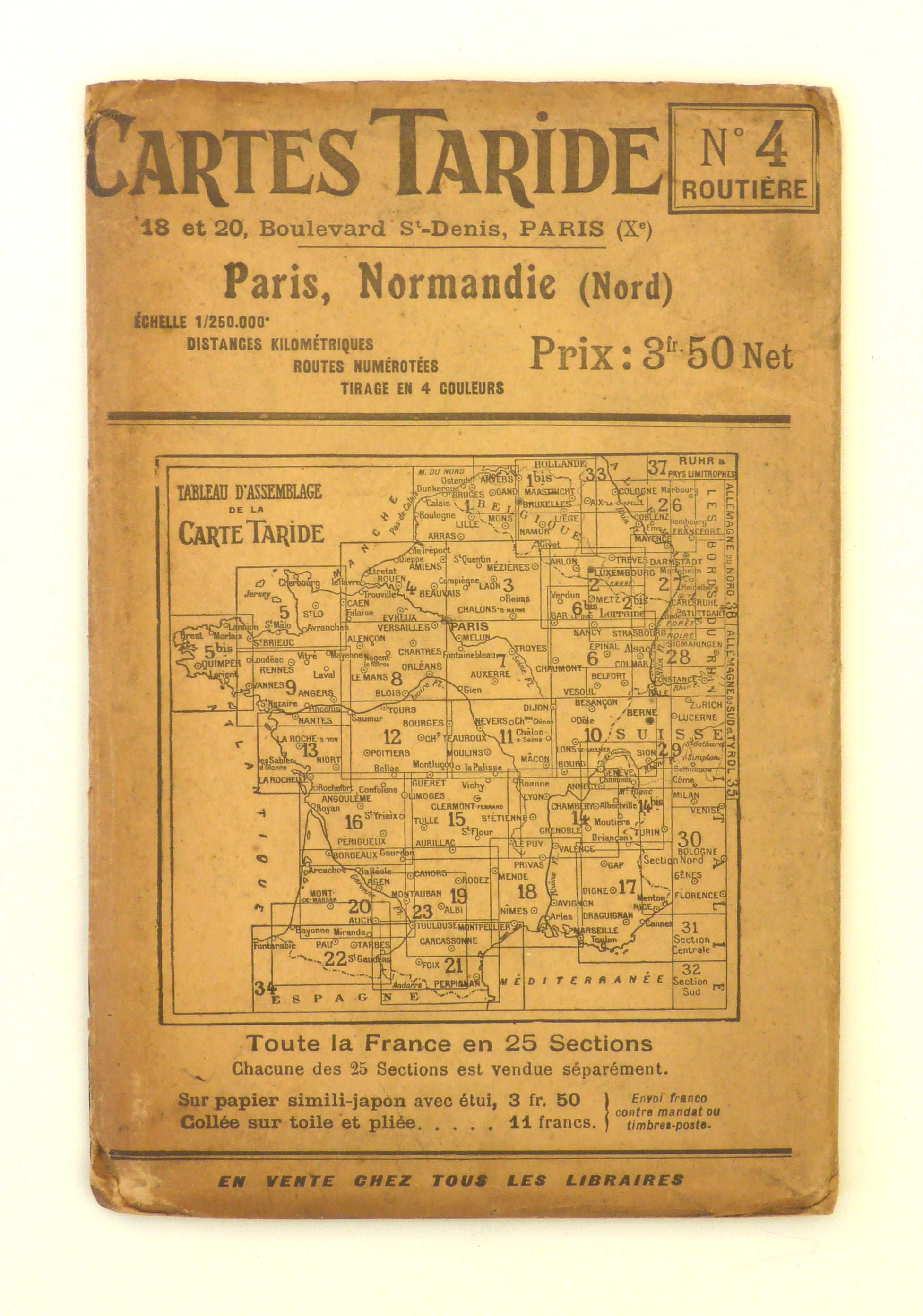Cartes Taride No. 4 - Paris, Normandie (Nord)