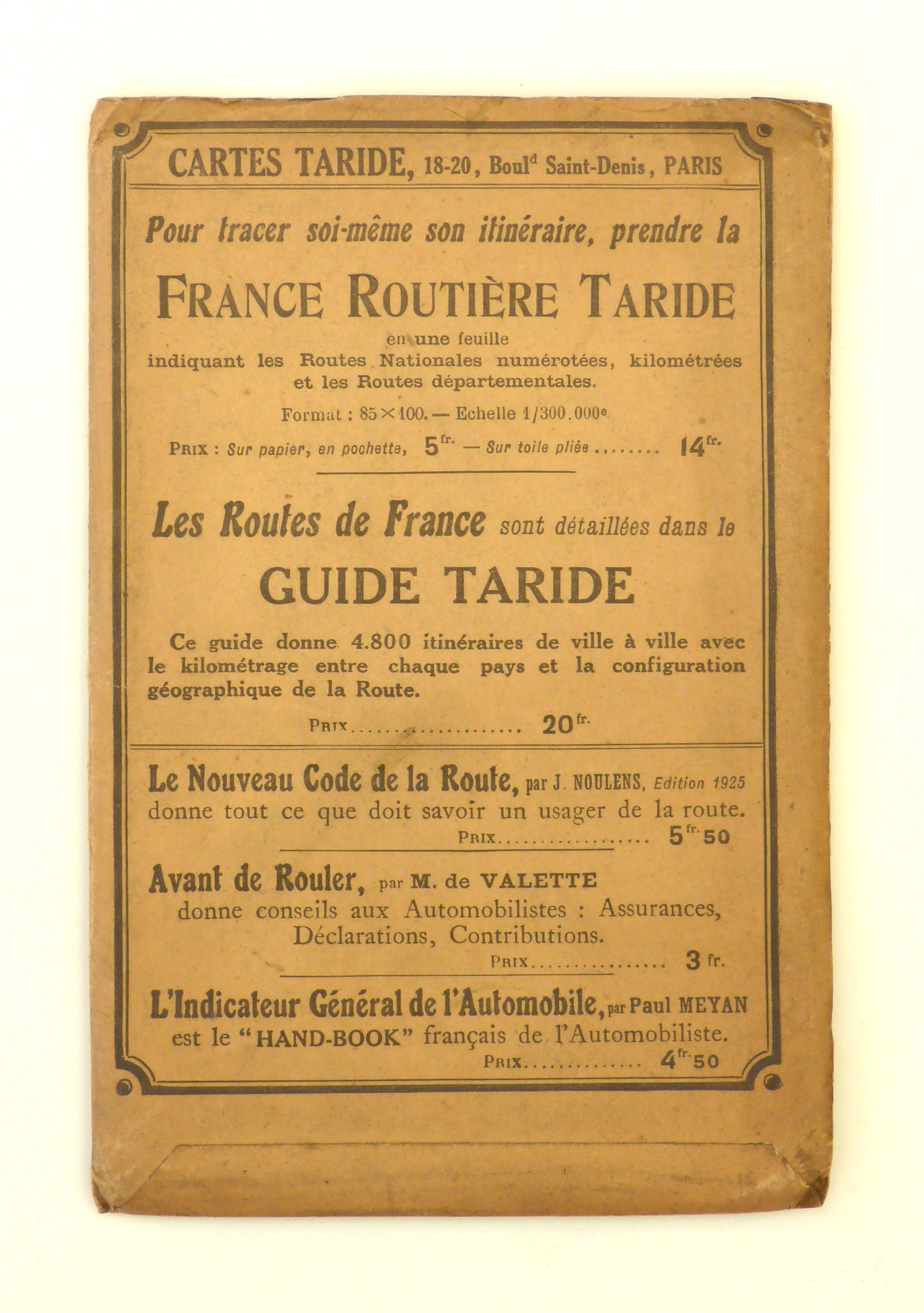 Cartes Taride No. 4 - Paris, Normandie (Nord)