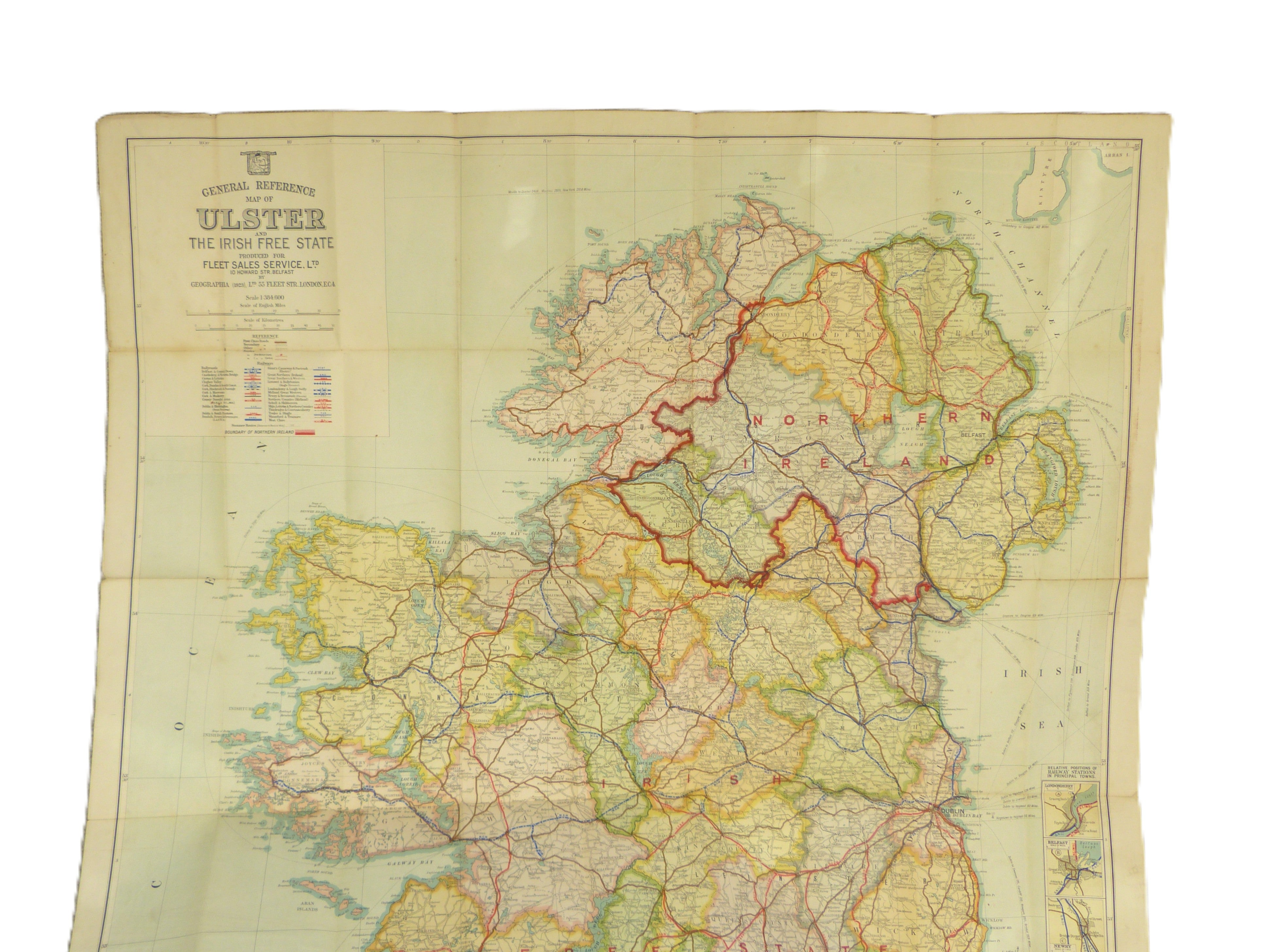 General Reference Map Of Ulster And The Irish Free State