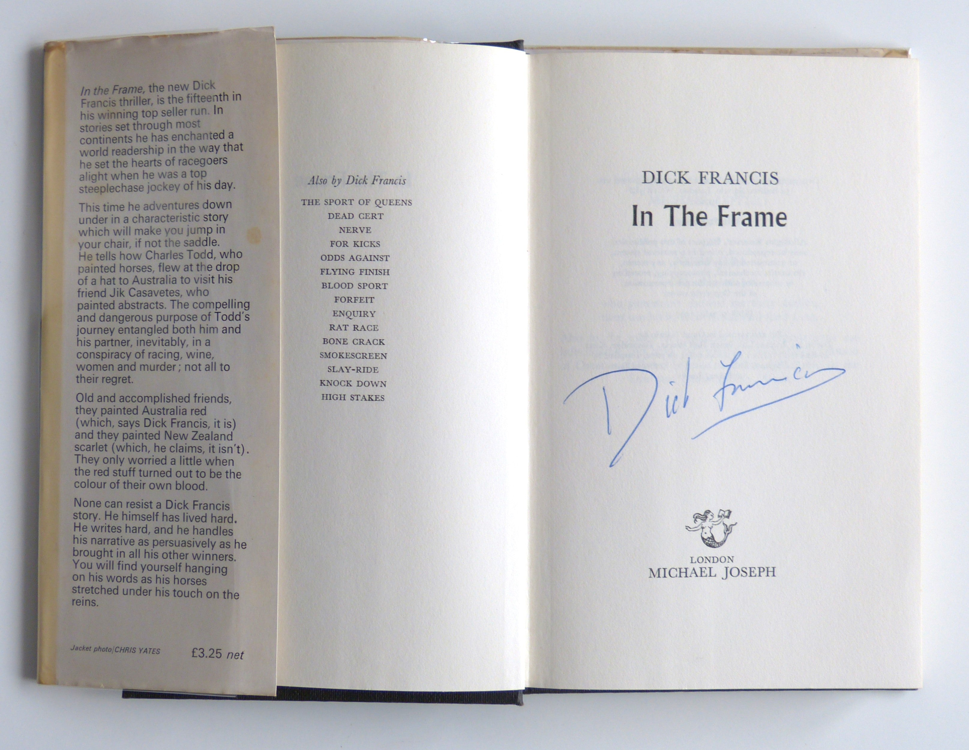 In The Frame by Dick Francis - signed copy