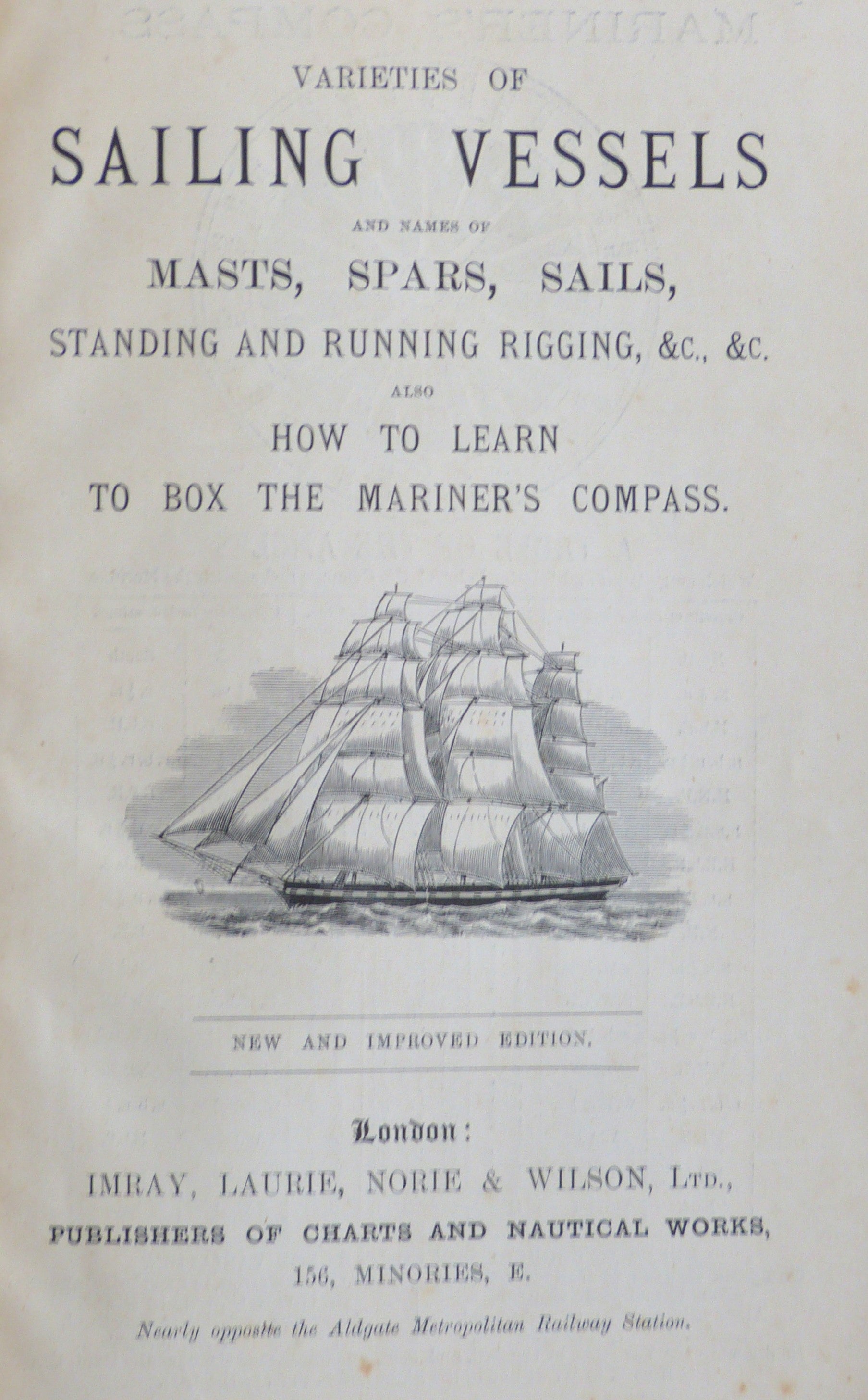Varieties of Sailing Vessels and names of masts, spars, sails, standing and running rigging, &c.