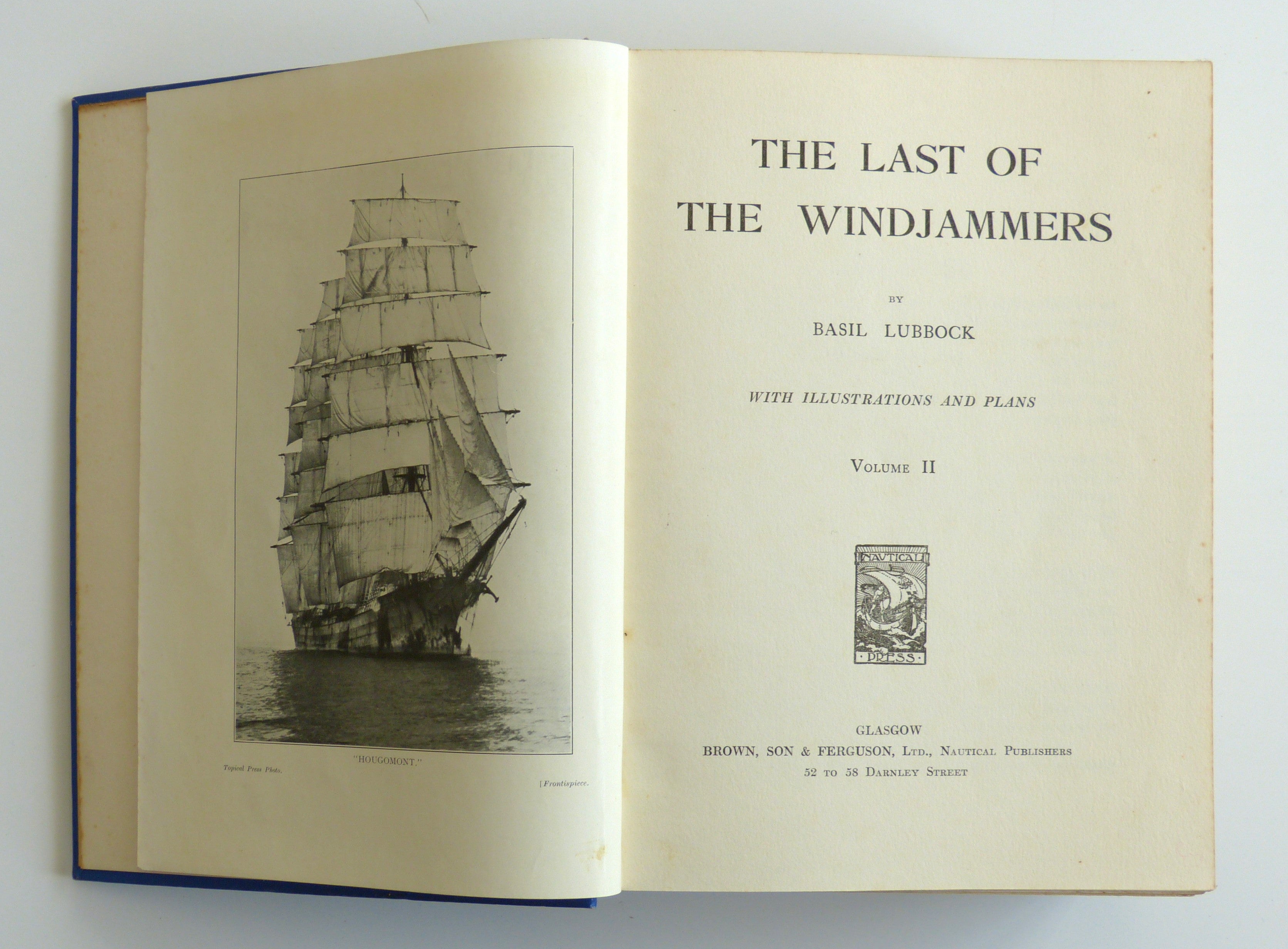 The Last of the Windjammers, Vol1 and Vol.2 by Basil Lubbock