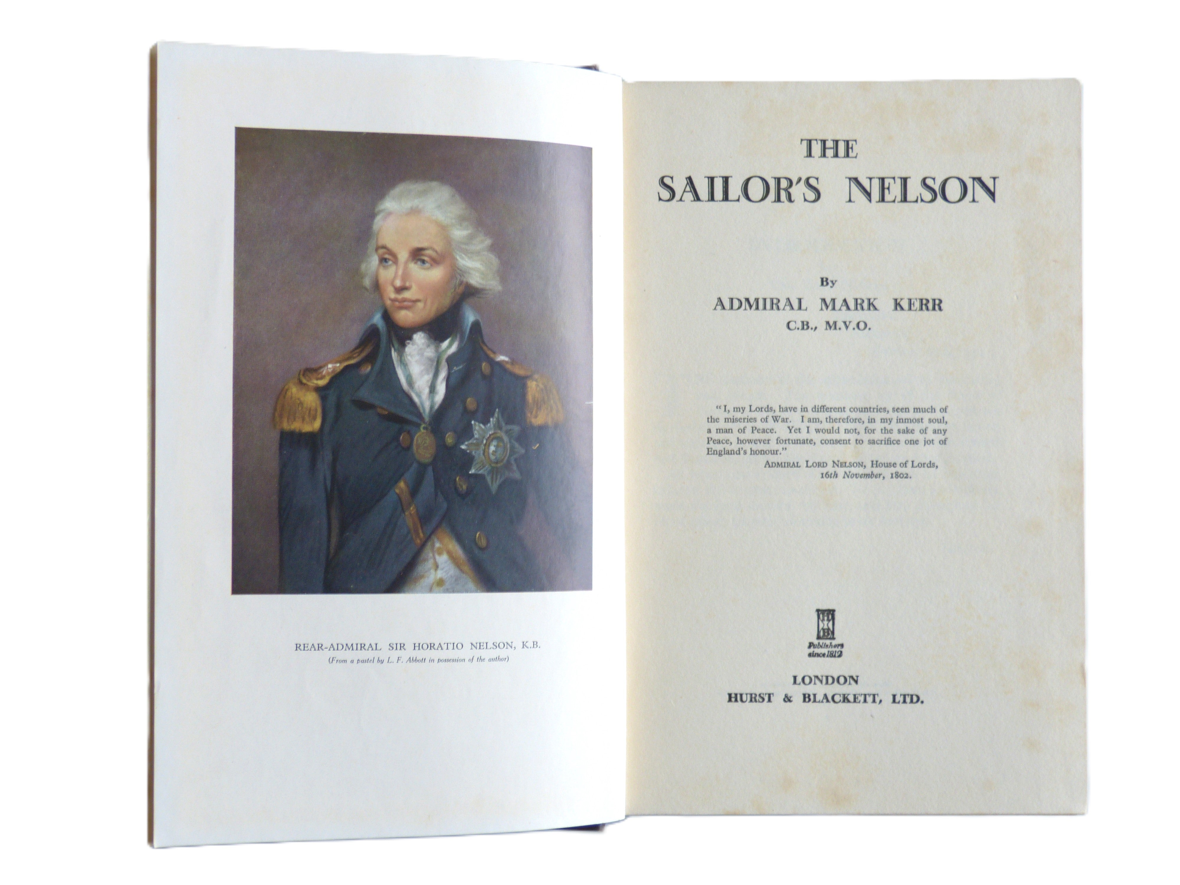 The Sailor's Nelson by Admiral Mark Kerr