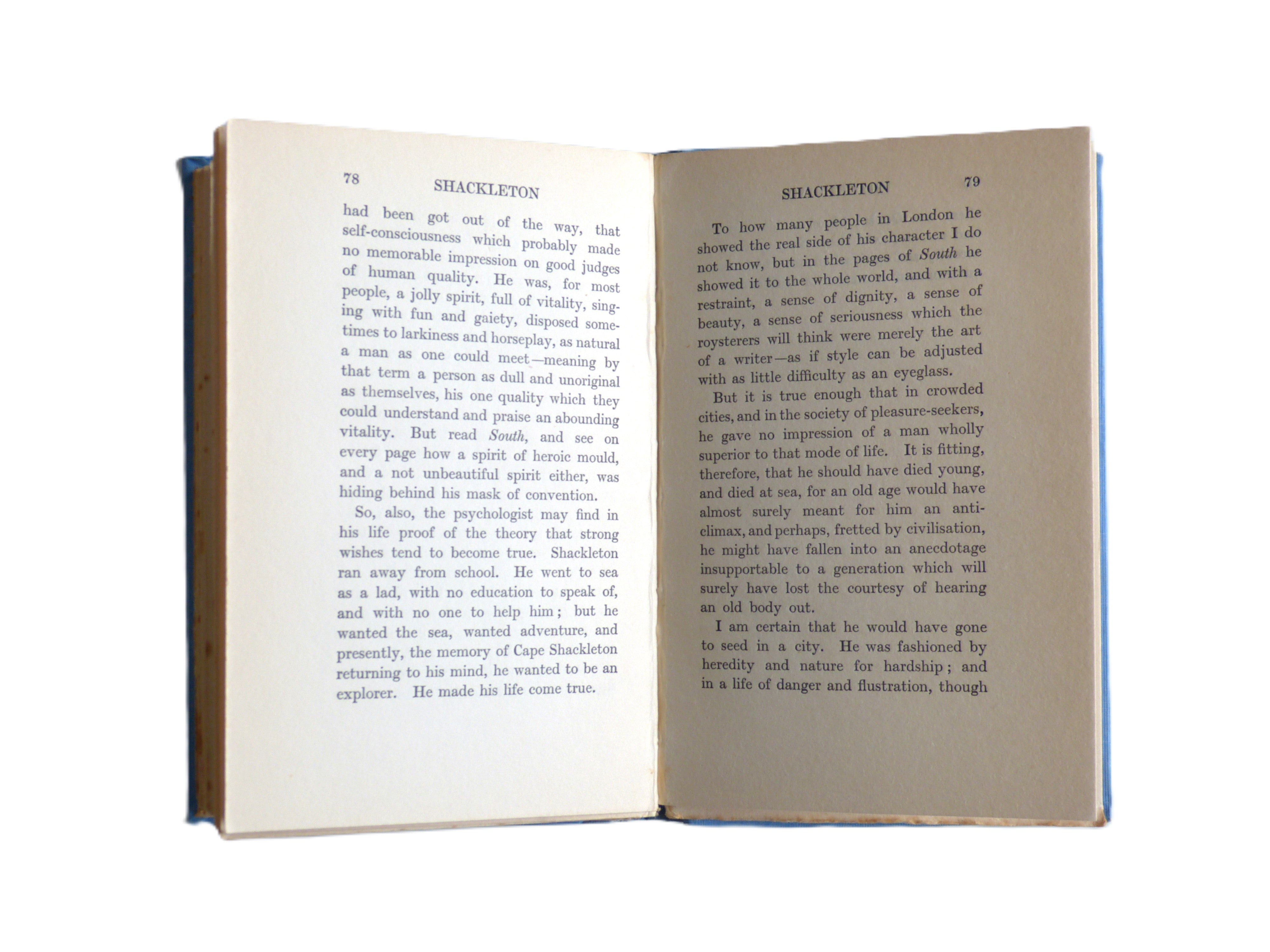 Shackleton A Memory by Harold Begbie