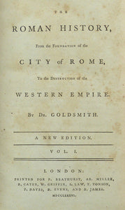 The History of Rome from the Foundation of the City to the destruction of the Roman empire Volumes 1 and 2 by GOLDSMITH Oliver