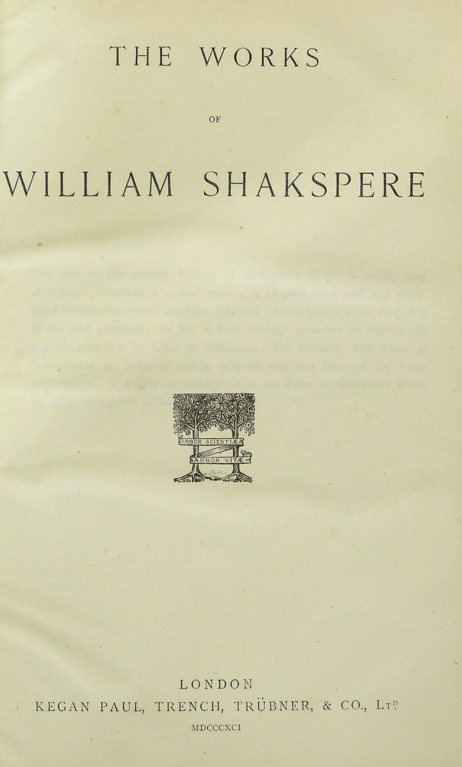 The Works of William Shakspere  by William Shakspere