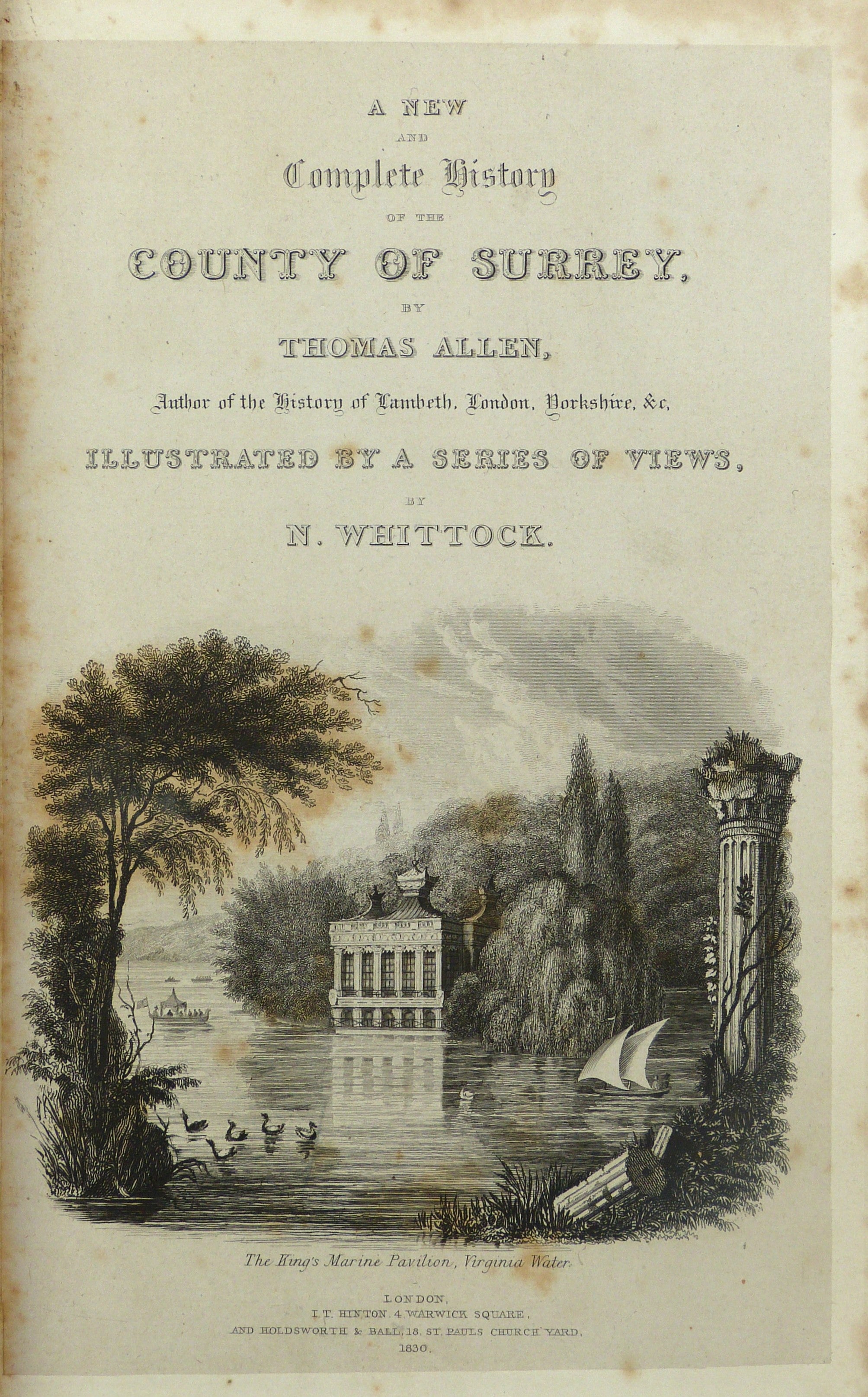 A New And Complete History Of The County Of Surrey, Volume 1 by Allen, T