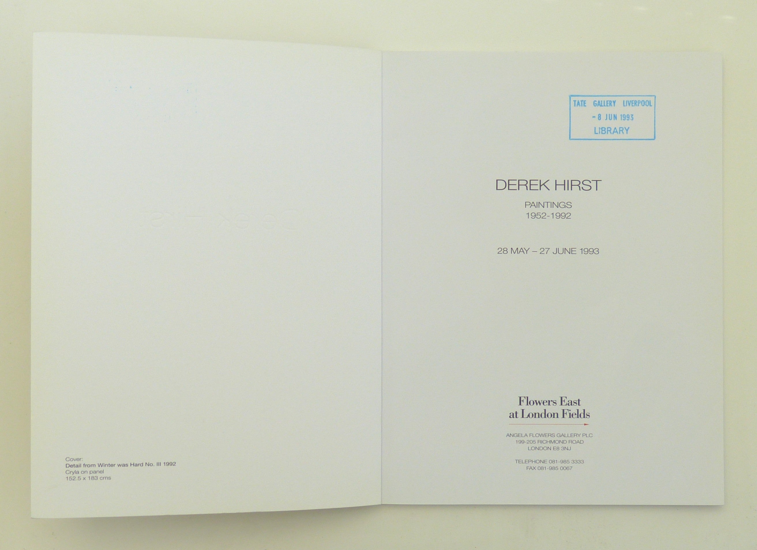 Derek Hirst: Paintings, 1952-1992